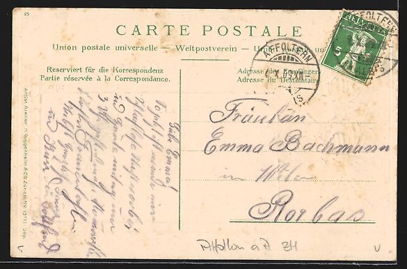 Cartes postales: Affoltern a. A., Blick auf Kirche und Or – D'occasion à Berlin par bartko-reher 1