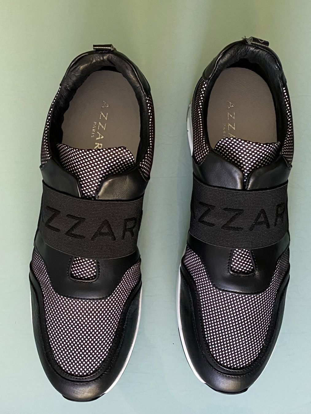 Azzaro Scarpe da uomo: AZZARO Strap Elastic Schwarz Leder Sneakers 42 – Nuovo (secondo la descrizione) da Kreuzlingen venduto da Selliton 6