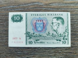 Schweden 10 Kronen 1977 !!!!!!