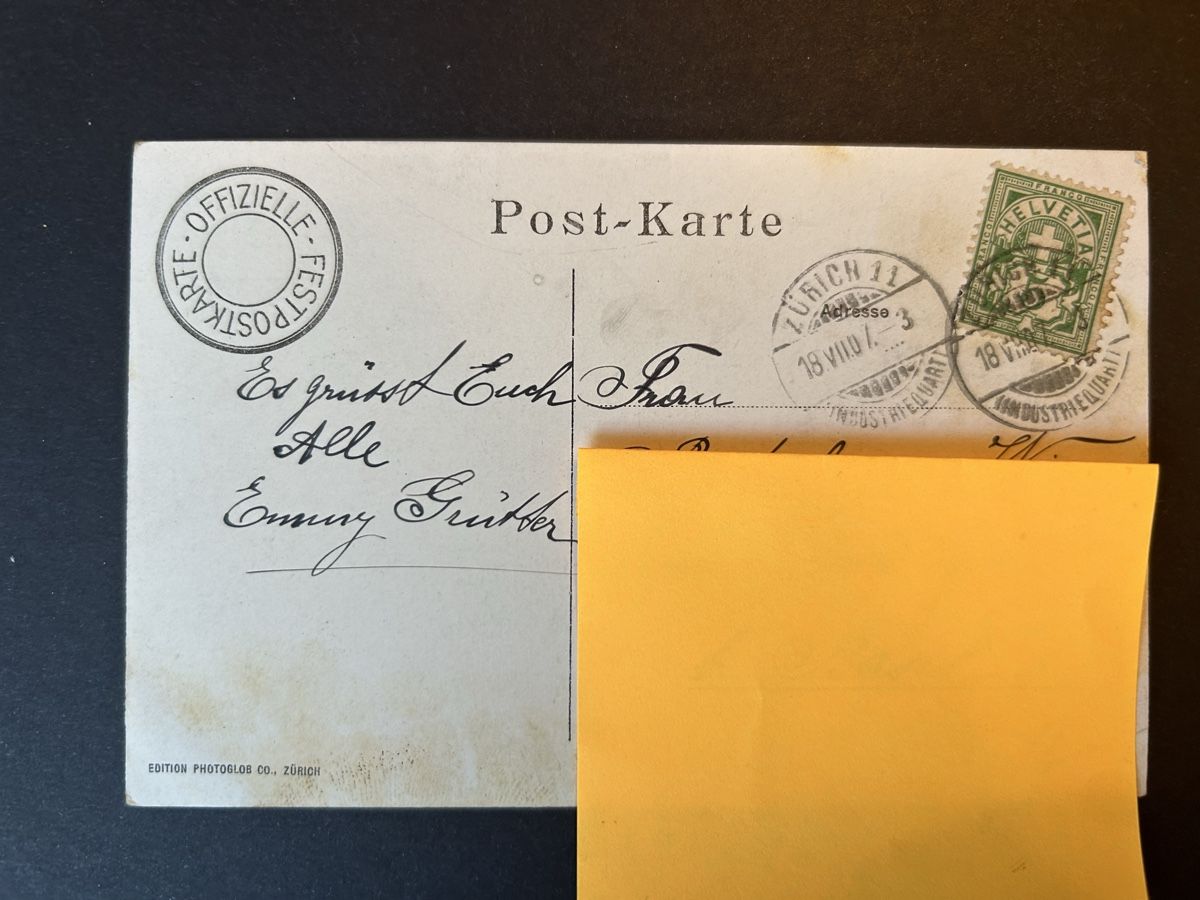 Cartoline postali: Zürich Eidg. Schützenfest 1907 – Usato da Fanas venduto da Alessio11 1