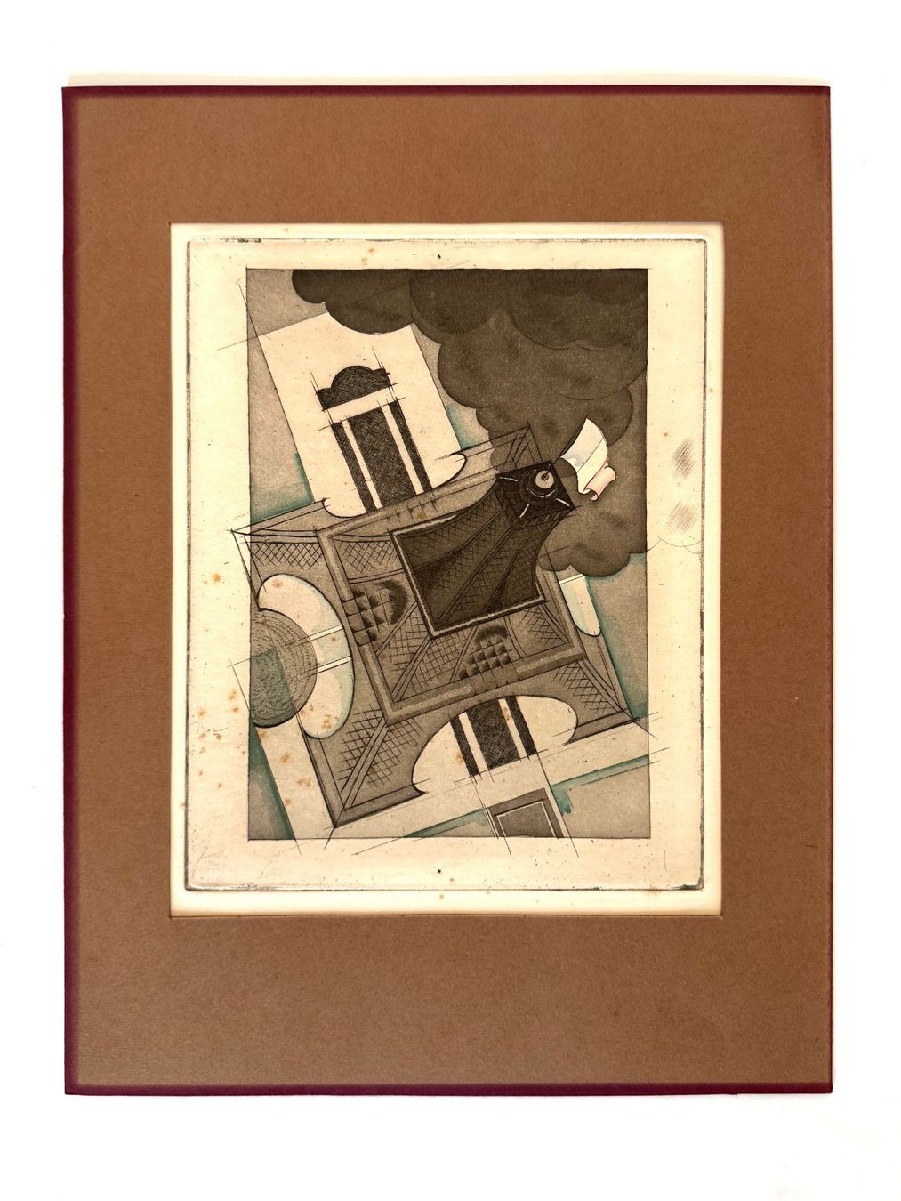 Grafica & Litografie: Charles Martin. La Tour Eiffel. Original-Radierung. – Usato da Zürich venduto da Tulsa1968 1