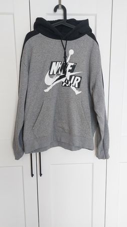 Nike Air Jordan Hoodie – Grau/Schwarz – Grösse XL
