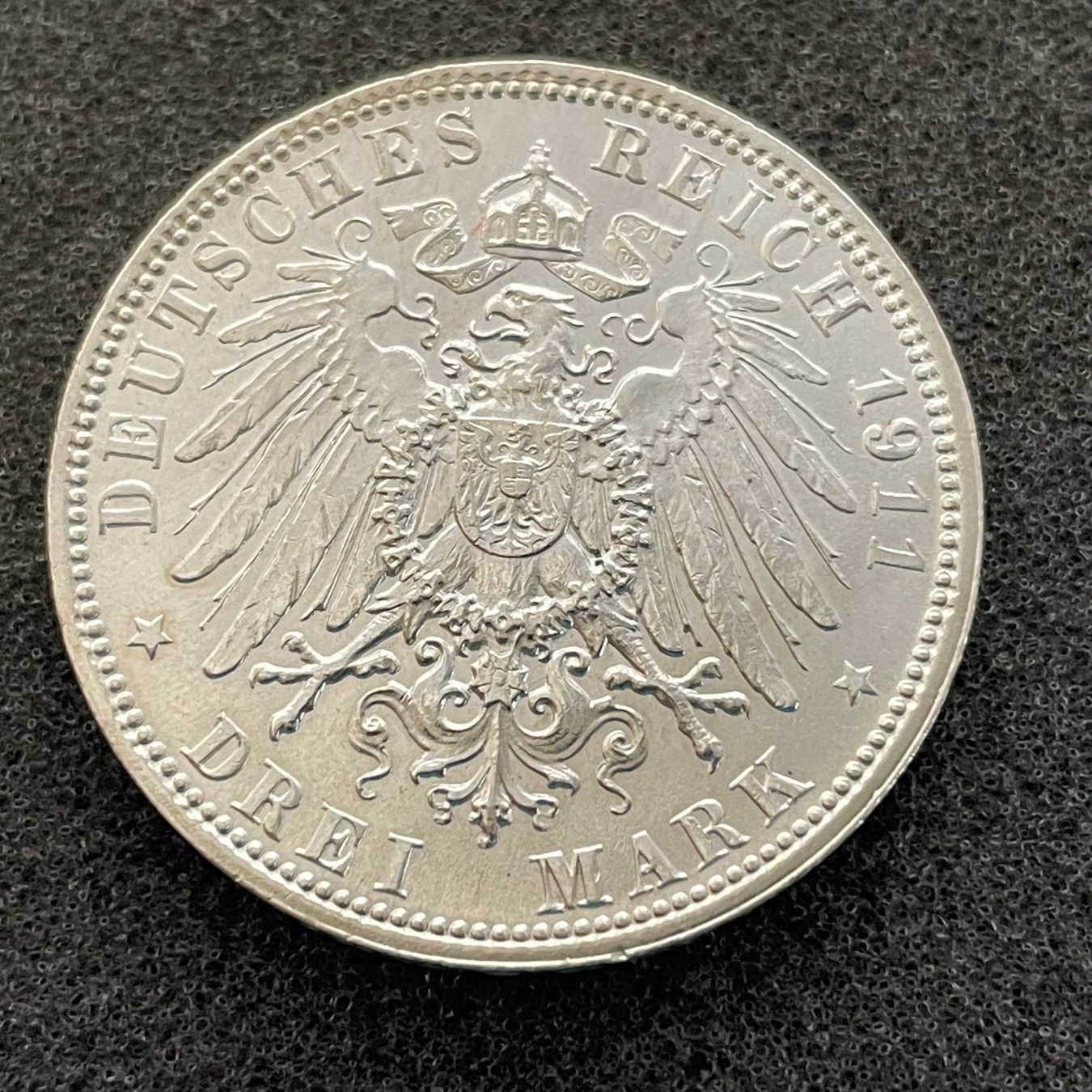 Tutti le monete: 3 Mark Silber Bayern 1911 unc – Usato da Reitnau venduto da tb-muenzen 1
