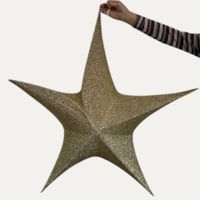 🎄Weihnachtsdeko, 21 Glitzersterne, Gold, Silber, Rot, Xmas