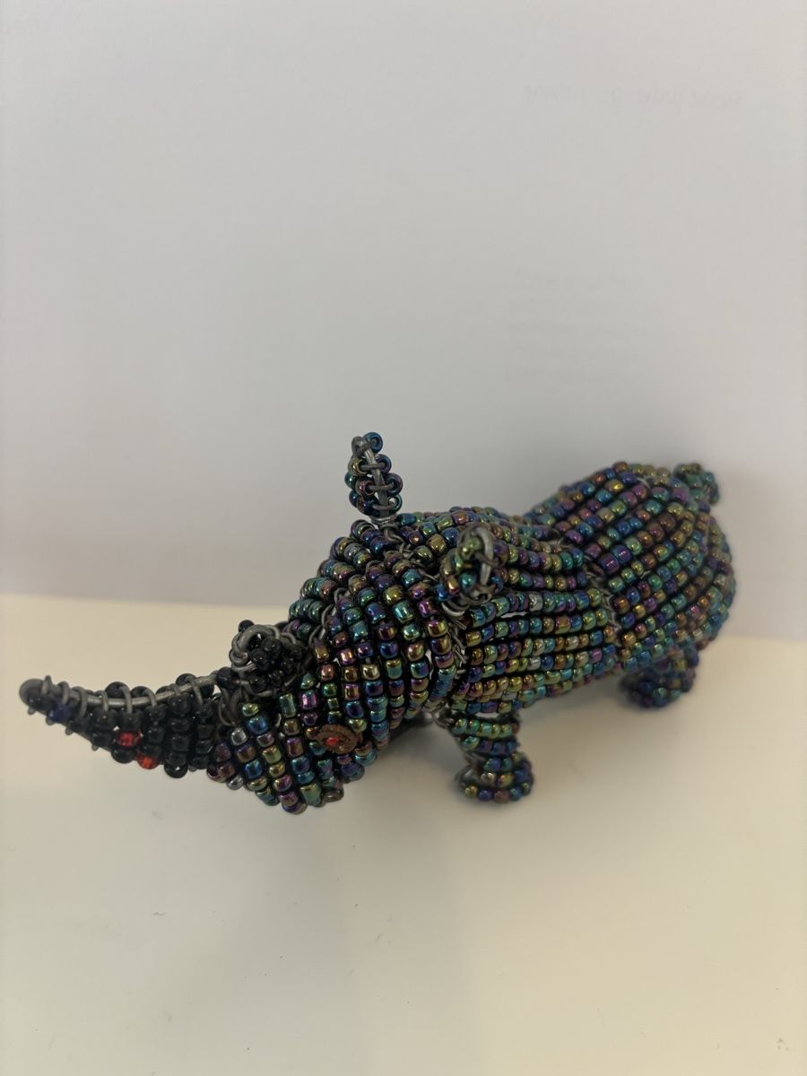 Statuette: Handgemachter Perlen-Elefant und Nashorn – Usato da Küttigen venduto da GitLab 3