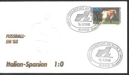 Sonderbrief Fussball EM Deutschland 1988 Italien Spanien 1:0