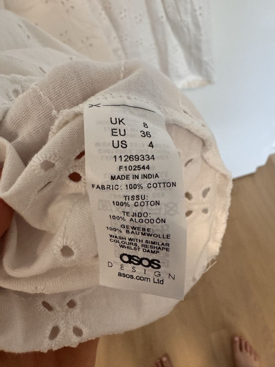 Asos Vestiti: White Broderie Midi Dress Size 36 – Usato da Dübendorf venduto da ClaraS. 7