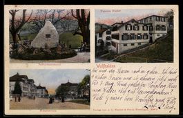 AK Wolfhalden, Schlachtdenkmal, Pension Blatter, Hauptstrass