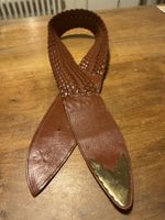 Geflochtener Ledergürtel, Vintage-Stil, Herbst-Look, 100cm