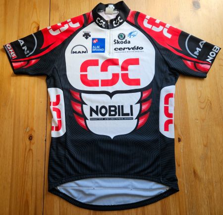 Radtrikot Team CSC 2009 Descente Gr. L Velo Radsport Trikot