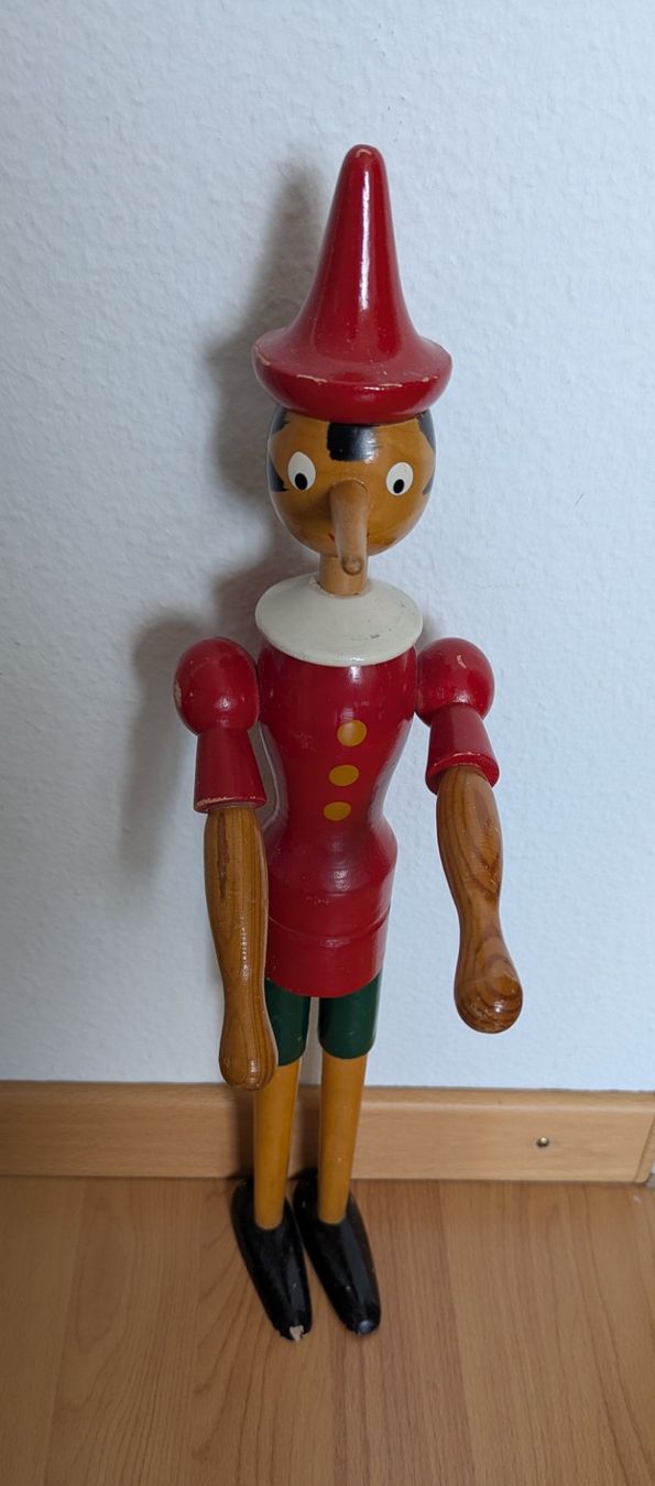 Statuette: Holzfigur Pinocchio handbemalt 50cm – Usato da Horgen venduto da snickers58 2