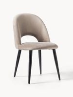4x Westwing Polsterstuhl / Esszimmerstuhl Samt Beige
