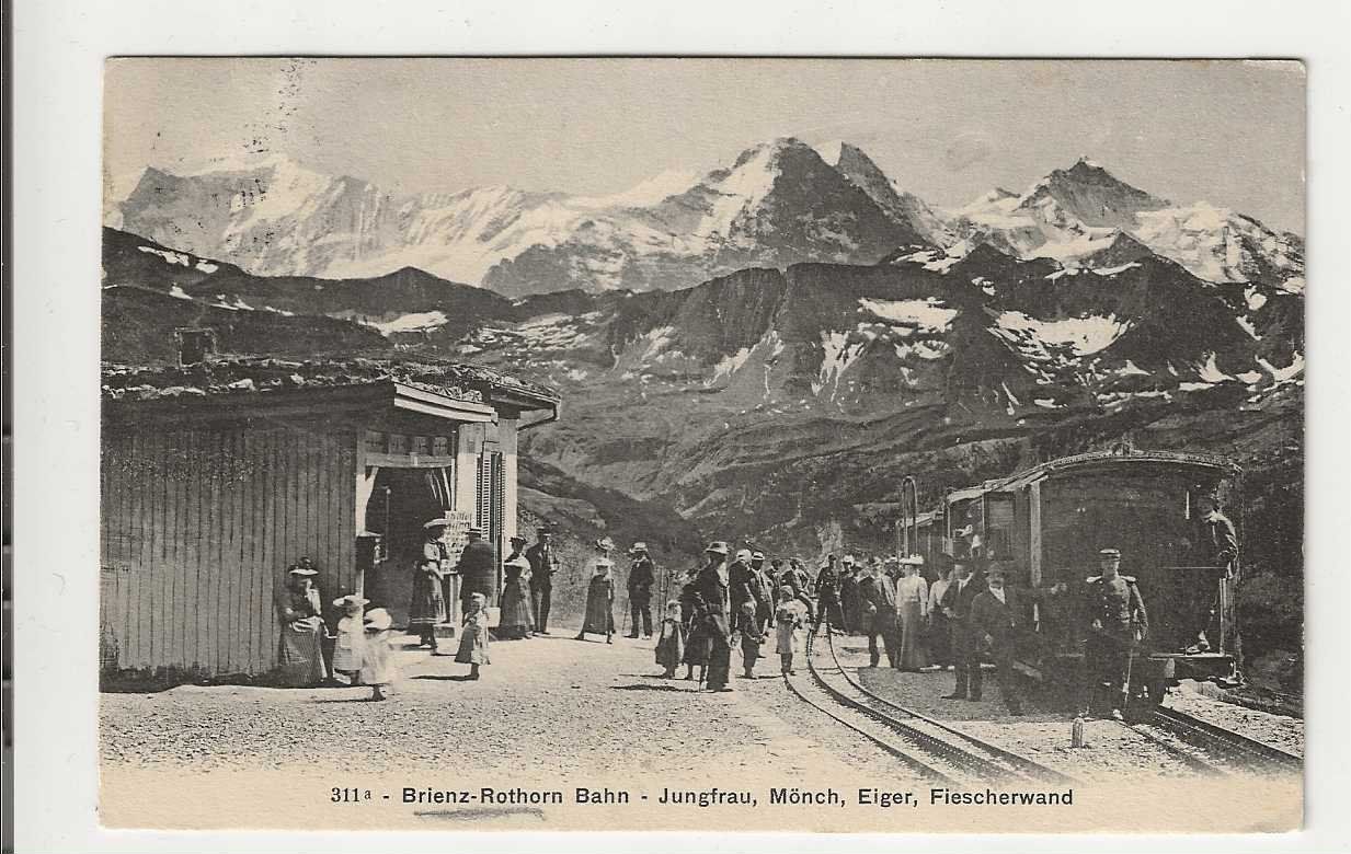 Cartoline postali: Brienzer-Rothorn-Bahn, 1911 – Usato da Spiez venduto da Niesen20