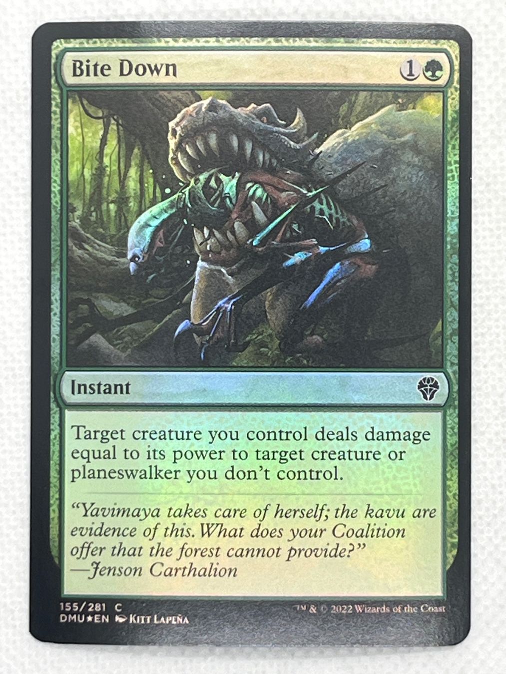 Magic The Gathering Carte collezionabili: MTG Bite Down DMU 155 Englisch Common Foil – Usato da Hinterkappelen venduto da Kim1992