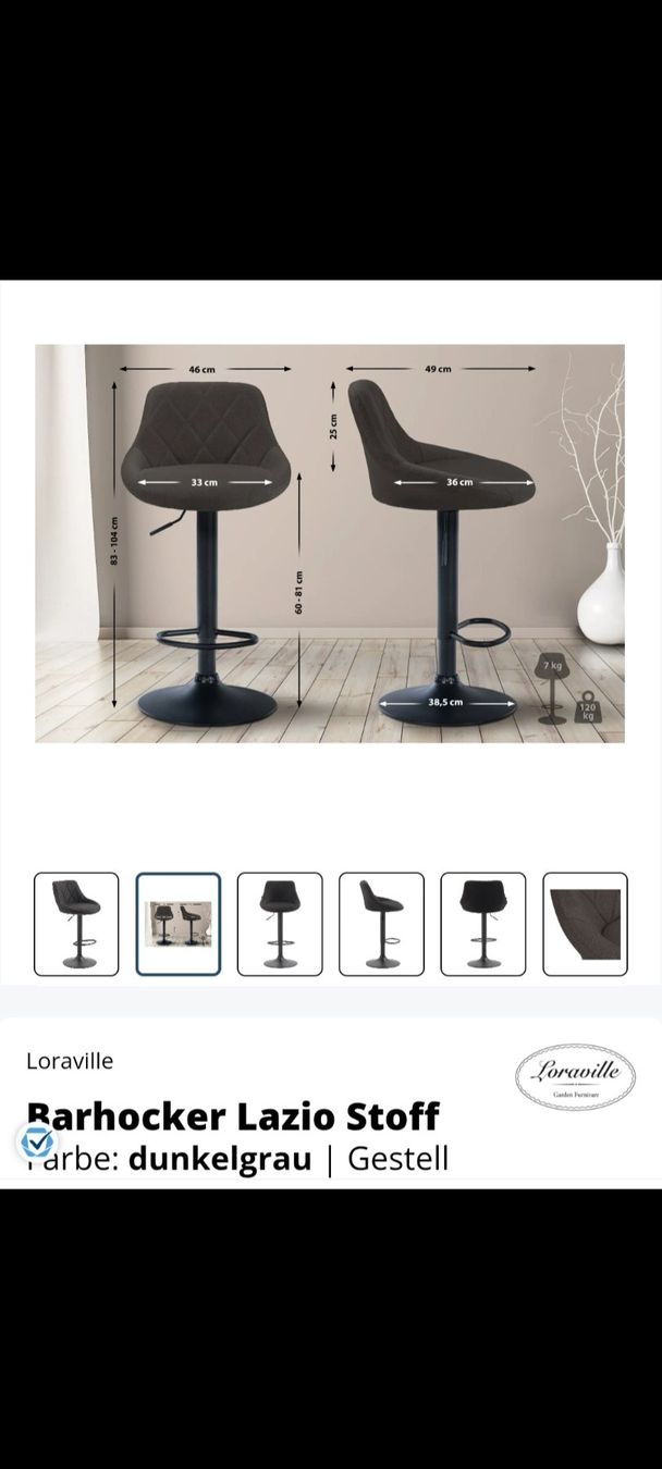 Sedie: Baarhocker/Stühle (2x) – Usato da Meisterschwanden venduto da L_secondhand1 2