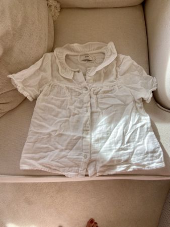 Kinder Bluse Cyrillus weiss Grösse 6 guter Zustand