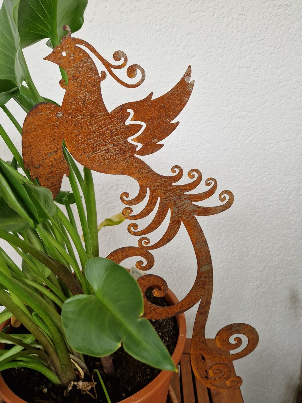 Tutte le decorazioni: Pfau Rost Blumenstecker 60x23cm – Nuovo e nell'imballaggio originale da Matzendorf venduto da Gartendeko-Shop 7