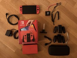 Nintendo Switch OLED Mario Red Edition + 256 GB + Zubehör