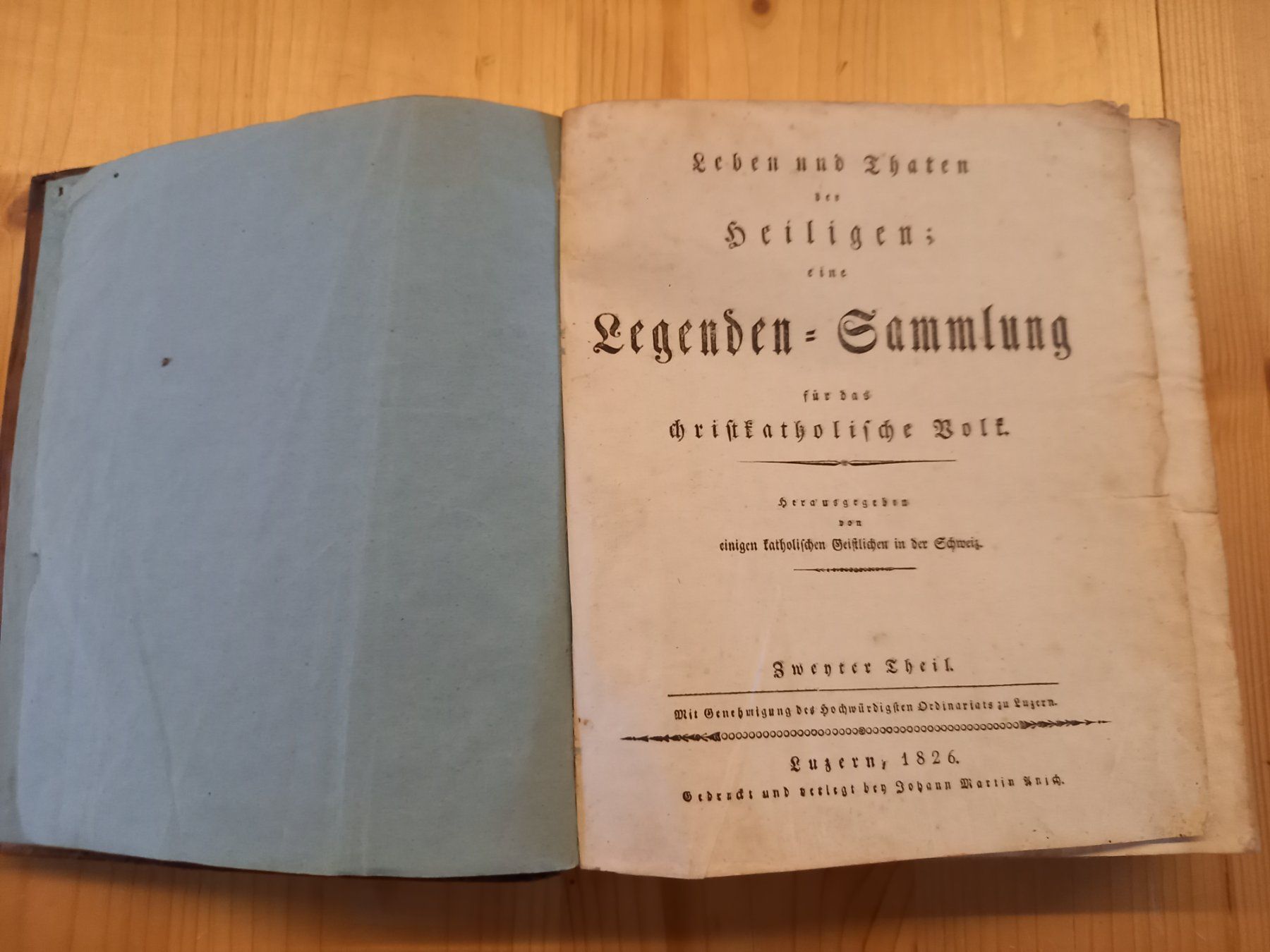 Bücher: 1 Buch  Legenden Sammlung von 1826 – Gebraucht aus Nesslau von Jakobi01 1