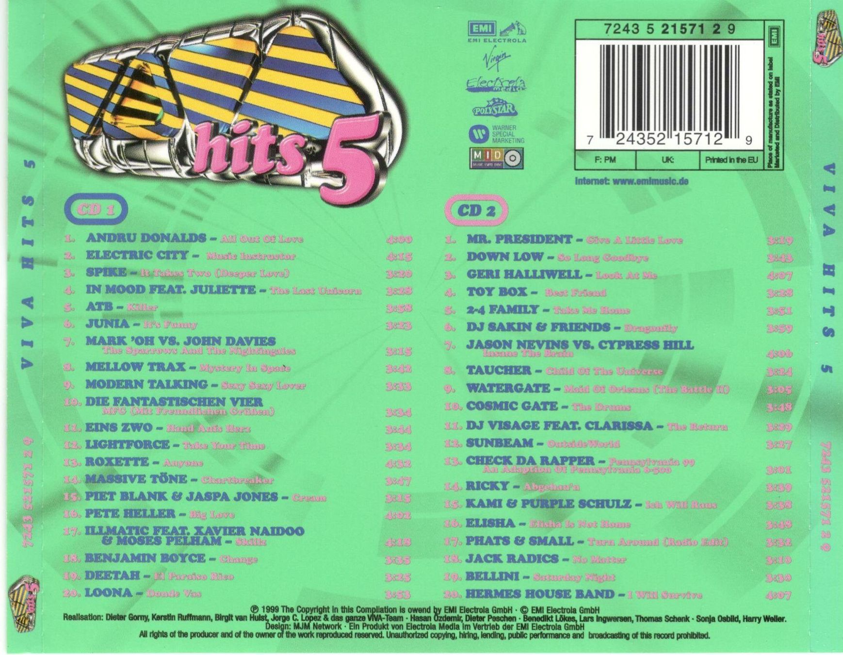 CD: Viva Hits 5 Doppel CD – Usato da St. Margarethen TG venduto da ursk10 1