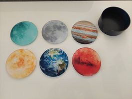 Glasuntersetzer Planeten