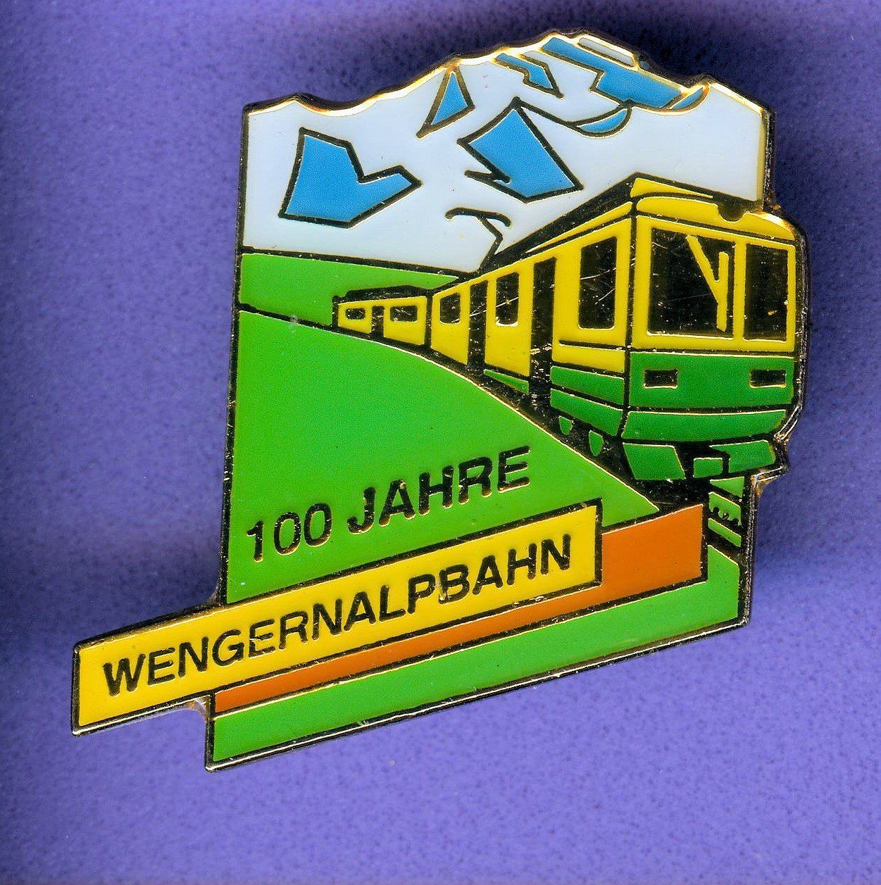 Placchette & Badge: WENGERNALP BAHN  100 Jahre – Usato da Winterthur venduto da Sammleroase