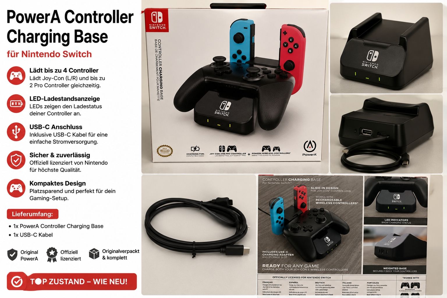 Docking station: PowerA Controller Ladebasis Nintendo Switch  – Usato da Ehrendingen venduto da lax21