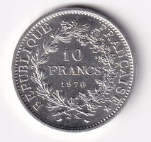 Frankreich 10 ffr Hercule 1970 vorz -unz