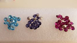 Swarovski 1122 Rivoli ss24(5mm) Fuchsia,Tanzanite,Aquamarine