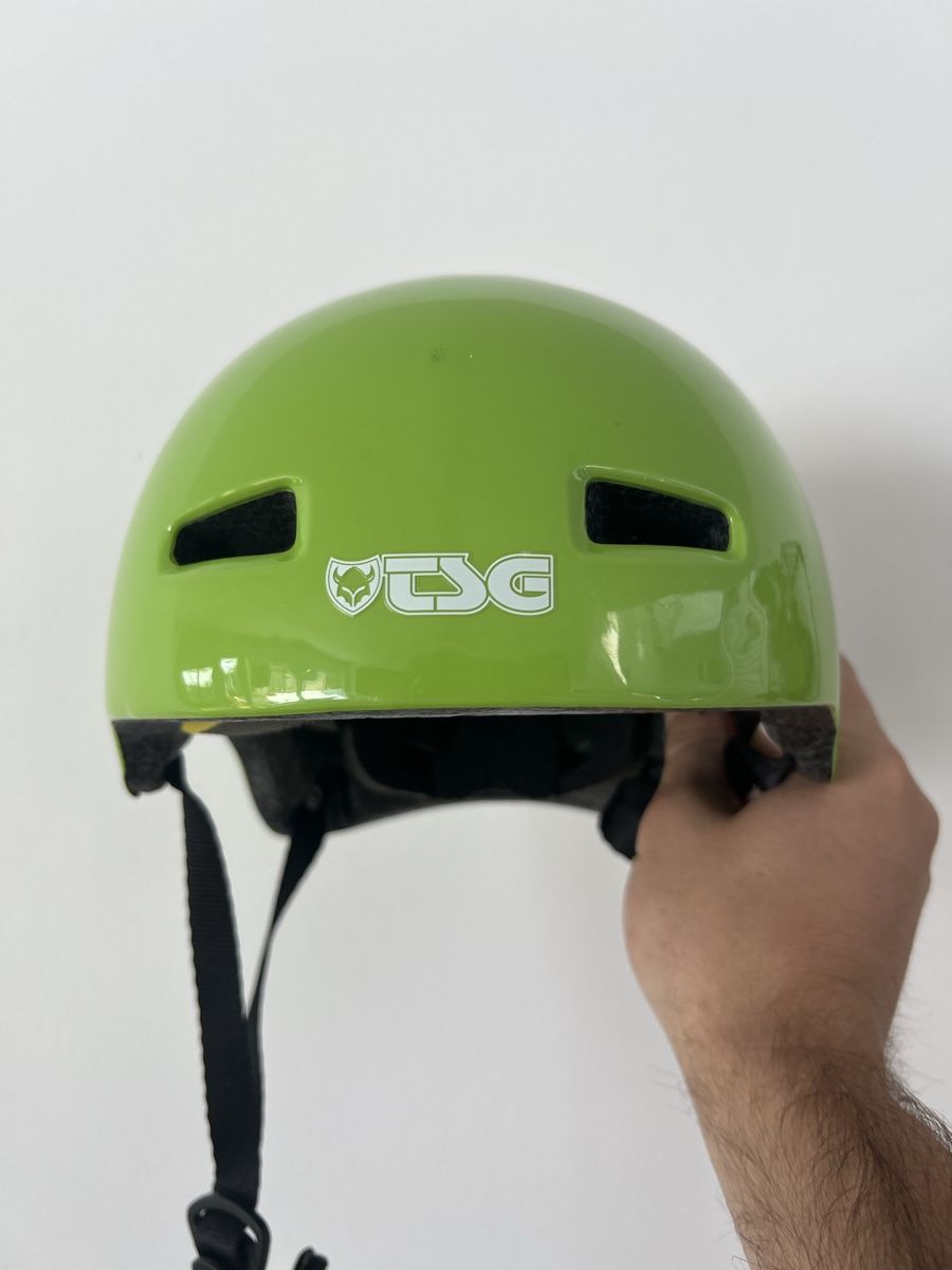 Helme: TSG Nipper Mini Helm Gloss Grn XXS gebraucht – Gebraucht aus Engelburg von sev_82v7 1