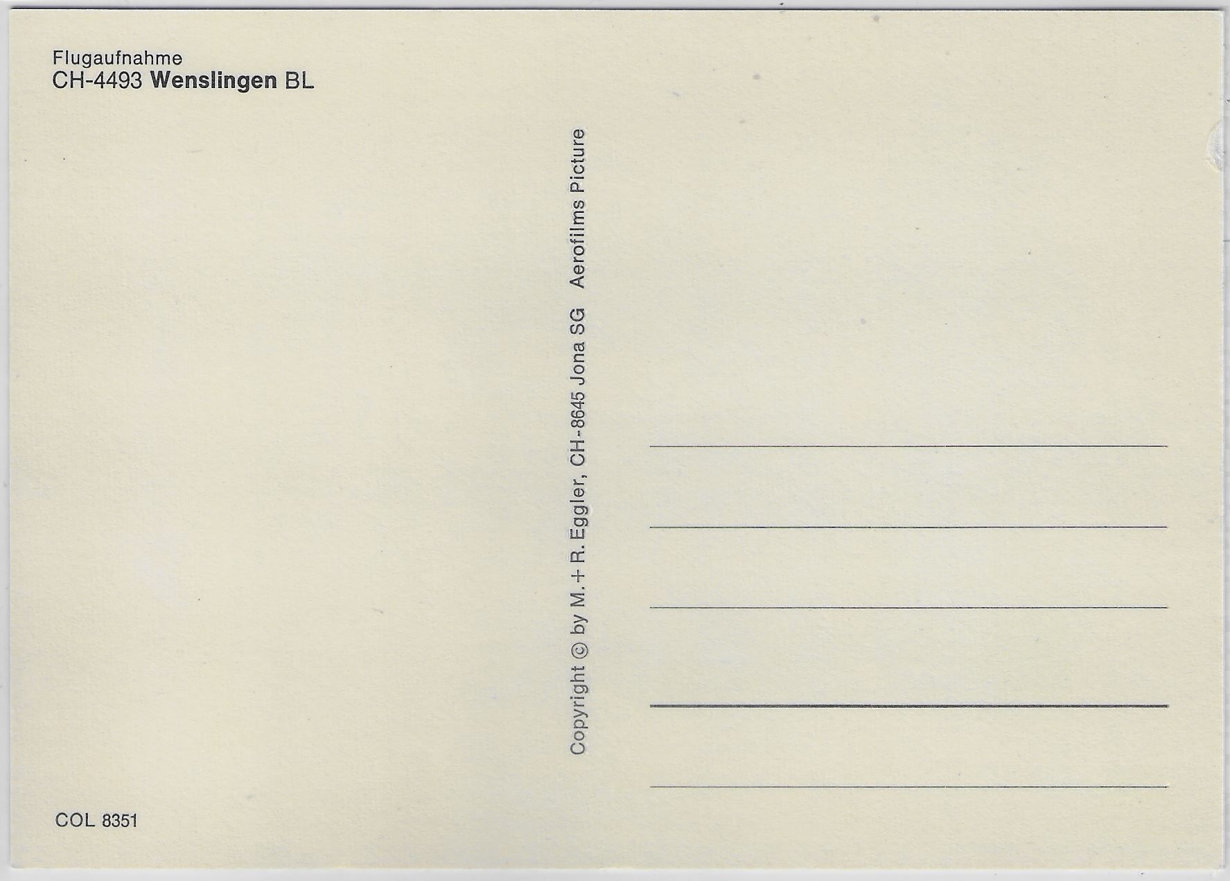 Cartoline postali: Flugaufnahme Wenslingen BL – Antico da Ettingen venduto da Kartenplanet 1