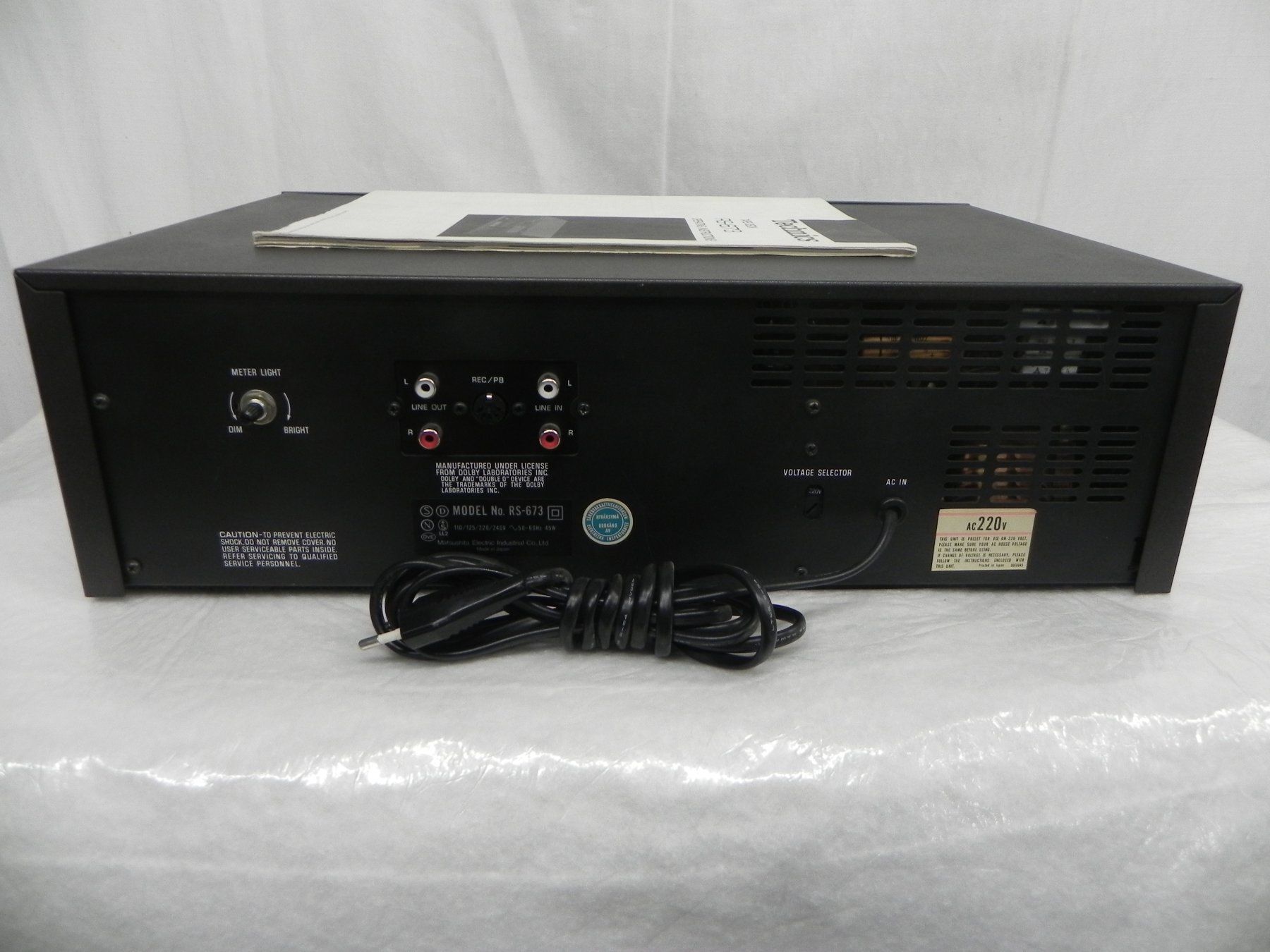 Technics Registratori: Technics RS-673 Tape Deck revidiert Total Liquidation – Usato da Basel venduto da Life-Style-Art 8