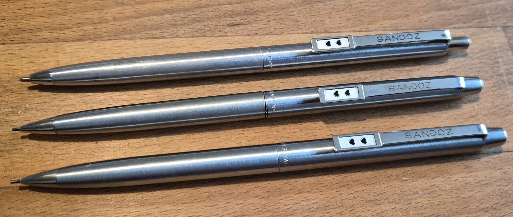 Penna & Evidenziatori: 3 Paper Mate Schreiber "SANDOZ" – Usato da Basel venduto da Kurioses 2