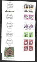 11 FDC 523 - 533 Serie Viererblöcke ET Bern 1973 - 1975