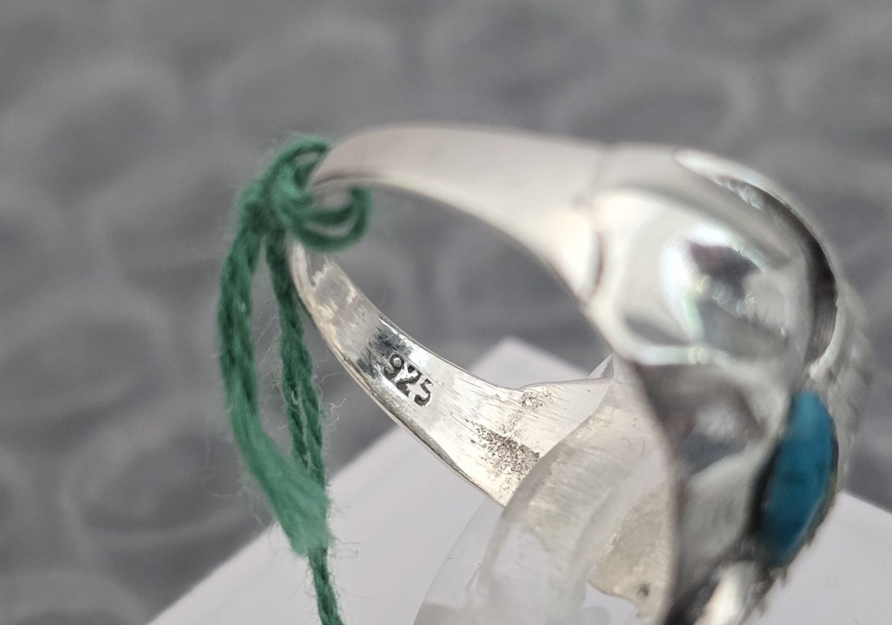Anelli: Vintage Ring Glücksbringer "Türkis-Elefant" 925 Silber – Usato da Basel venduto da ALEXANDER4056 7