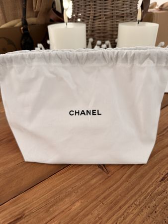Chanel Staubbeutel weiss Baumwolle neuwertiger Zustand
