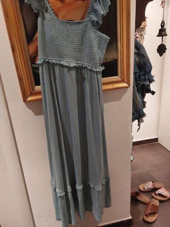 Abito lungo donna celeste taglia 48/50