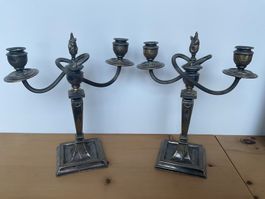 KERZENLEUCHTER PÄRCHEN = 2 Stück = 1 Paar ANTIK