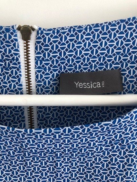 C&A Blusen: Bluse Yessica, 42, blau gemustert 3/4 Arm – Gebraucht aus Hünenberg See von dustein 2
