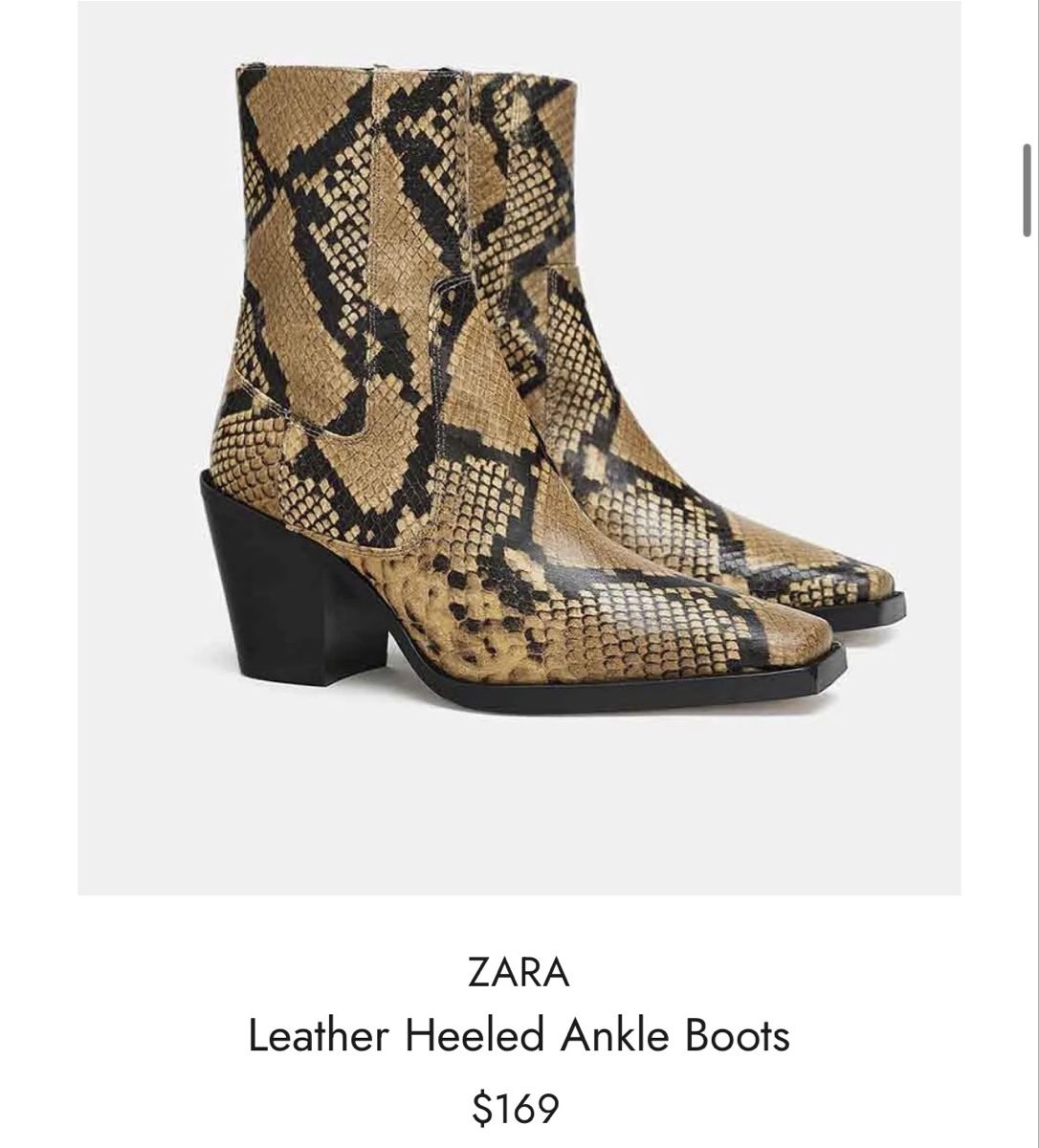 Scarpe da donna: Stiefeletten Zara Schlangenoptik Leder Grösse – Usato da Siebnen venduto da koschitoschi 1