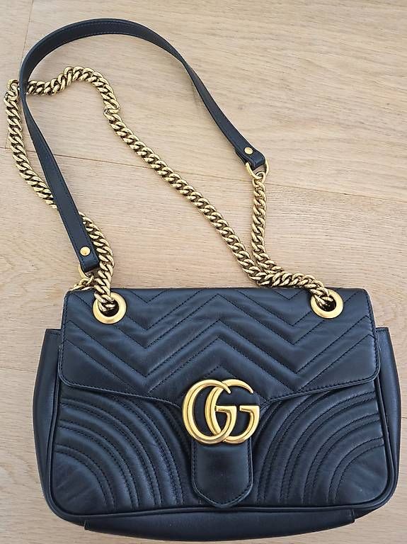 Gucci Borse da donna: Gucci GG Marmont Medium Schultertasche Schwarz – Usato da Zug venduto da gold.schmuck