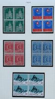 LOT 4 ER BLOCKS BRIEFMARKEN SCHWEIZ NEU 1966