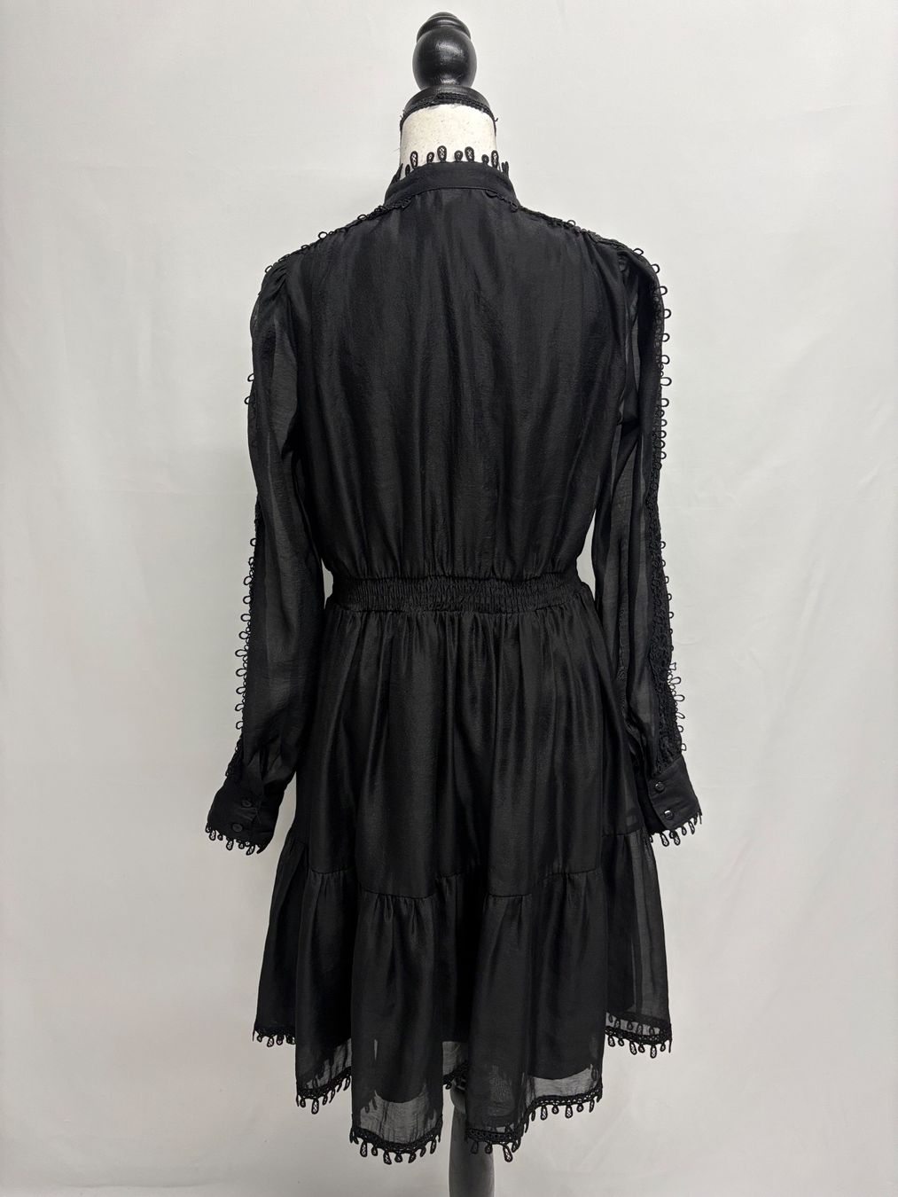 Vestiti: YAS schwarzes Kleid mit Spitze Gr. S Boho langarm – Nuovo (secondo la descrizione) da Regensdorf venduto da secondchancefashion 3