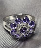 Wunderschöner Ring mit Amethyst, 925 versilbert, Gr. 8