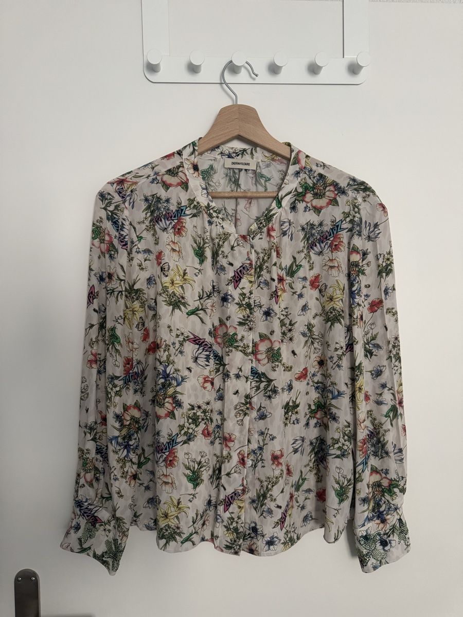 Zadig & Voltaire Camicette: ZADIG & VOLTAIRE  Tadeo Diamanté Silk Blouse – Usato da Zürich venduto da Linen218 1