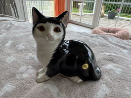 Porzellan-Katze Hand bemalt aus privater Sammlung