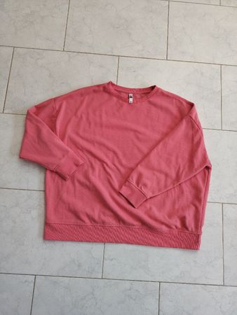 Trendiger, wenig getragener, korallroter Damenpullover, XXL