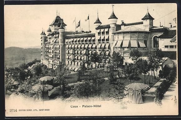 Cartoline postali: AK Caux, Palace-Hotel – Usato da Berlin venduto da bartko-reher
