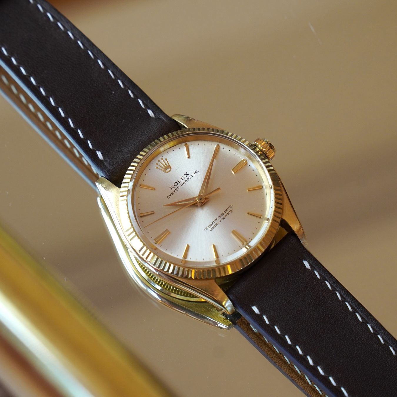 Rolex Montres: Rolex Oyster Perpetual 18k 34mm – D'occasion à Kreuzlingen par GRAFCLASSICS