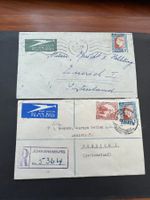 2 Flugpostbriefe Südafrika-Zürich 1937 super Stempel (B556)